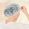 Clear Disposable Plastic Shower Caps Large Elastic Thick Bath Beanie Women Spa Bathing Accessory Fast Shipping F3261 Lqnia