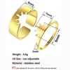 Cluster Rings 2pcs Celestial Sun Promise Couple Open For Women Girls Stainless Steel Friendship Matching Alternative Ring Lovers Kit