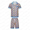Casablanc-s 22ss conjunto de camiseta de diseñador para hombre Masao San estampado para hombre camisa casual y camisa corta de seda suelta para mujer camisetas de alta calidad Transporte gratuito camiseta para hombre Tamaño M - 3XL