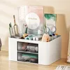 Etuis Eenvoudig Effen Kleur Pennenhouder Met 2 Laden Grote Capaciteit Multifunctionele Briefpapier Opbergdoos Student Office Desktop Organizer 230620