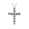 Pendentif Colliers Drop Shipping 925 Chaîne En Argent Colliers Strass Croix Pendentifs Colliers Bijoux Collier Colar de Plata J230620