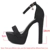 Sandały Summer Sexy Women High Heels Fashion Strippel Buty Party Party Platform Platform Otwarte palce 14 cm