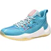 Basketball Training Shoes Young Men's Sports Shoes Casual Sneakers White Purple Blue