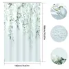 Rideaux de douche ensemble de rideaux imperméable Polyester salle de bain décoratif plante Floral 71x71 pouces polyvalent