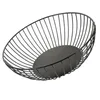 Bowls Black Fruit Basket Wire Round Counter 28X28X8CM Fruits Washing Bowl Wrought Iron Snack