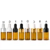 1ml 2ml 3ml Amber Dropper Fles Essentiële Olie Display Flesjes Kleine Serum Parfum Bruin Sample Test fles F1225 Otkfh