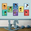 Yeni siyah çocuk çerçevesiz tuval boyama yatak odası sanatı ilham verici duvar poster ve çocuk odası dekorasyon resimleri için baskılar l230620