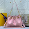 Designer Pink Bucket Bag Summer Bundel Womens Business Office Tassen Cross Body Large Capaciteit Handtas Ketting Toon Drawring Designer Shoulder Satchel Wallet