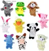 10pcs/set Cute Animal Finger Puppet Plush Toys Cartoon Biological Child Baby Favor Doll Kids Gifts Family Educational Finger Toy L230518