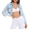 Women's Jackets Winkinlin Vrouwen Casual Tassel Jean Denim Jas Regelmatig Getailleerde Button Down Womens Kwastje Jassen Met Borstzakken