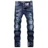 Jeans Masculino Masculino Jeans Skinny Jeans Buracos Estilo Italiano Calças Jeans Stretch Calças Masculinas de Alta Qualidade Tamanho 42 230620