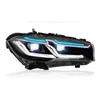 Car Styling for 20 14-20 18 BMW X5 X6 F15 Headlight Assembly Blue Eyebrow LED DRL Turn Signal Auto Accessories