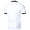 Men's Casual Shirts Men Polo Shirt Short Sleeve Solid Color Fashion Top Summer in Urban Business Lapel Rib 230620