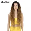 Woman Hair Synthetic Lace Wig Long Wavy Wig 30 Inch Blonde Wigs For Black Women Blonde Wig Synthetic Lace Wig 230524