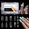 Otros artículos Kit de moldes para uñas de forma dual de 288 piezas con adhesivo de silicona francés Sistema de moldes reutilizables para guías de línea Herramienta de manicura 230619