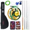 Hengel Reel Combo Sougayilang Vliegvishengel en Reel Volledige Kit 5secties Carbon Vliegvishengel en 56 Reel Baars Vliegvissen Geschikt voor Pesca 230619