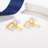 Pendientes de tuerca DIWENFU, joyería de perlas de agua dulce de Plata de Ley 925 auténtica para Mujer, Aros Mujer, Oreja Orecchini