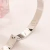 Europe Fashion Style Designer Bangle Brand Letter Bracelets Women Crystal Drill Luxury Jewelry 18K Gold Plated Stainless Steel Wedding Lovers Gift Bangles ZG2044