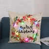 Pillow /Decorative 1pcs LED Christmas Cartoon Plants Creative Printing Luminous Home Sofa Table And Chair Decor PillowsCushio