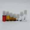 1ml 2ml 3ml 5mlガラスDIYマニキュアボトル白い蓋付きミニ女性化粧品コンテナ