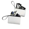 DHL200pcs Cosmetic Bags Sublimation DIY White Blank Neoprene Large Capacity Waterproof Protable Makeup Bag