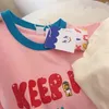 Polo's 100 Katoen Kinderen Korte mouwen Zomer Jongens en Meisjes Gedrukt T-shirt Losse Baby Half Mouw Top Leuke l230619