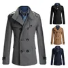 Płaszcze męskie płaszcze płaszcze Wysokiej jakości kurtki Spring i jesienne wełniana kurtka dla mężczyzn płaszcza dla mężczyzn podwójnie piersi 230620