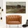 Landsbygdslandskap Canvas Art Welcome Company Heywood Hardy Oil Målning Handgjorda kontor Modern inredning