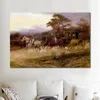 Horse Riding Canvas Art on The Road to Gretna Green Handmade Heywood Hardy Painting Landscape Artwork Wall Decor