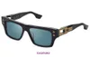 Topp original grossistdita solglasögon online -butik Grandmaster Seven DTS 407 A 01 Black Gold Frame Blue Lens Stora solglasögon