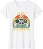 Herren-T-Shirts Level 40 Unlock Game Herren-T-Shirts Kurzarm Lässige Baumwolle O-Ausschnitt Sommer