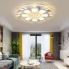 Ceiling Lights Modern Led Bedroom Decoration Verlichting Plafond Lamp Leaves Light Glass Cube