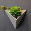 プランターポット壁植物花瓶クリエイティブレトロトライアングル壁植物鍋セメントフラワーアレンジハンギーフラワーポットパティリビングルーム装飾R230620