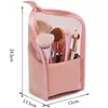 Kosmetiska väskor 1 PC Stand Bag For Women Clear Zipper Makeup Travel Female Brush Holder Organizer Toalettety 230620