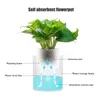 Planters Pots Self Watering Flowerpot Indoor Succulent Hydroponic Plants Pot Mini Planter Pots Fish Tank Tabletop Flower Pot Home Bonsai Decor R230620