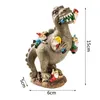 Garden Decorations Dinosaur Eating Gnomes Home Garden Decor Art Outdoor Garden Ornament Resin Dinosaur Dwarf Figurine Statue Sculptures Decor 230620