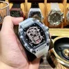 Ri Cha Designer Rd Polsbeweging Horloges Hoge Kwaliteit RM052 EUR Tourbillon 2M3M Heren Montre Moissanite Horloge Diamant Dames 1M