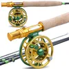 Hengel Reel Combo Sougayilang Vliegvishengel en Reel Volledige Kit 5secties Carbon Vliegvishengel en 56 Reel Baars Vliegvissen Geschikt voor Pesca 230619