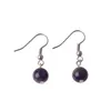 Dangle Lustre Perle Boucles D'oreilles 8Mm Boule Pierre Naturelle Perles Sier Dames Frais Et Élégant Drop Delivery 202 Dhsmb