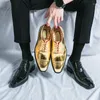 Kleid Schuhe Luxus Gold Patent Leder Männer Loafer Mokassins Casual Für Party Hochzeit Formale Italienische Designer