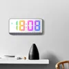 Horloges De Table 1PC 3D Numérique Réveil Mur Décor À La Maison Led Bureau Acrylique/Miroir Montre Température Date Heure Mode Nuit Nordique Électronique