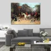 Hunting Dogs Canvas Art Off to The Market Handmade Heywood Hardy Painting Landscape Artwork High Quality