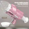Piaska zabawa woda zabawa ręczna Bazooka Toy Holes Electric Gęsta mydło Bubbles Maszyna z uchwytem bez poślizgu Kliknij dla letniej gry dla dzieci R230620