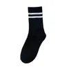 Sports Socks Cotton Striped Men's And Women's Solid 2023 Color Tennis White Black Unisex Spring Autumn Collection