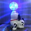 Chiens électriques luminescents pour enfants dansant des garçons rotatifs lumières mobiles cascades musicales jouets pour bébés costume en gros mode populaire paré