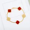 Designer Van Clover Bracelet Luxury Four-leaf Charm Bracelet Women Flower jewelry Womam