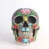 装飾的なオブジェクトの図形Buf Modern Resin Statue Retro Skull Decor Home Decoration Ornaments Creative Art Carving Sculputures Model Halloween Gifts 230619