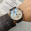 Мужские и женские роскошные Quartz Watch Кожаные ремешки полная функция трех календарных наручных часов Montre de Luxury