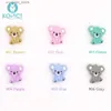 Kovict 6/10pcs 28mm Silicone Beads Mini Koala bead Baby Silicone Teether Food Grade Rodents DIY Baby Teething Toys L230518