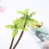 Flores decorativas 10pcs Plantas de palma artificiales Hojas Faux Fake Mini Tree Tropical Hoja de imitación